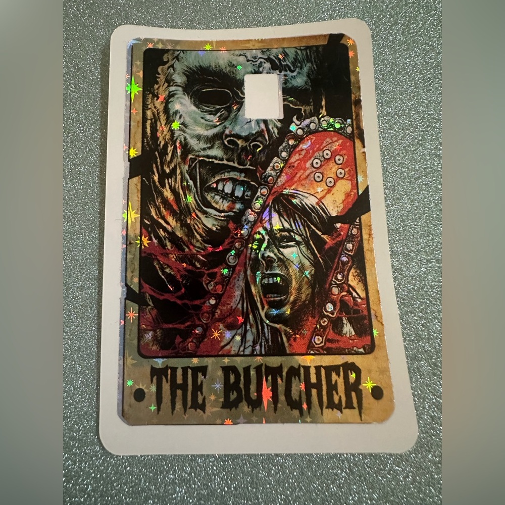 Holographic Horror Art Credit Card Skin